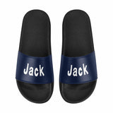 Custom Couple Name Sandals Personalized Name Blue And Red Slides