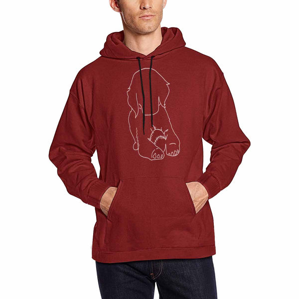 Custom Portrait Outline Shirt, Line Art Photo Shirt For Male, Custom Men's All Over Print Hoodie, Photo Outline Outfit For Pet