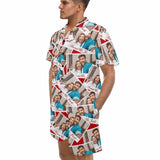 Custom Photo&Name Beautiful Memories Hawaiian Set Summer Holiday Hawaiian Shirt & Shorts Set Put Your Image Name on Set