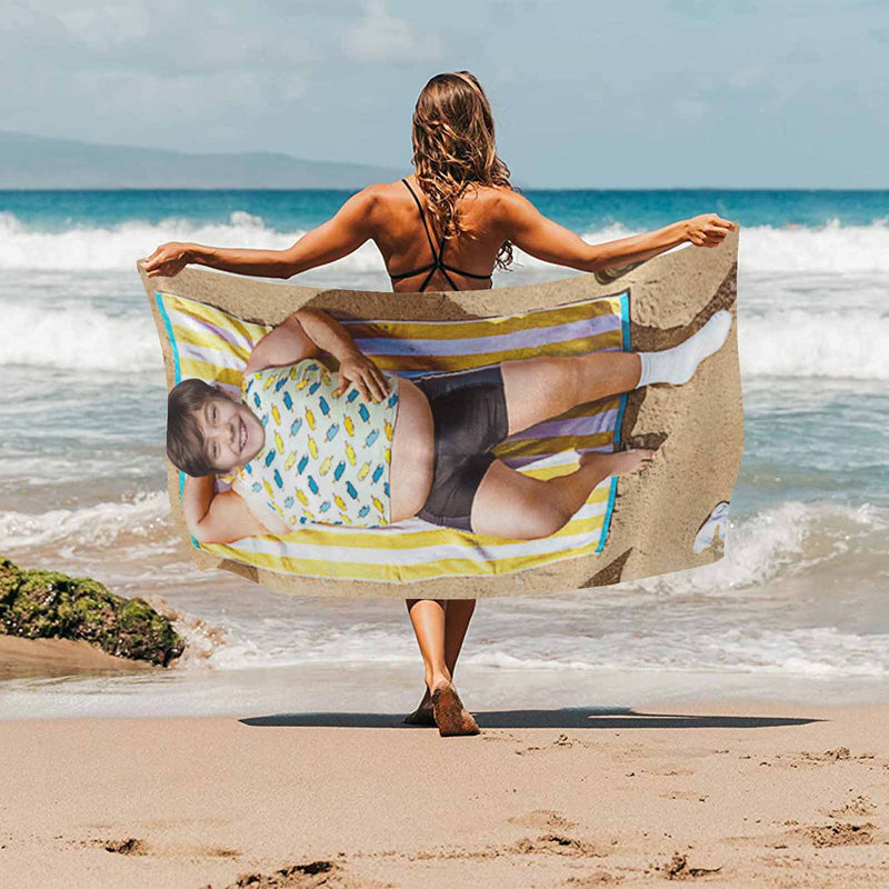 Custom Personalized Face Beach Towel The Best Gift For Funny People