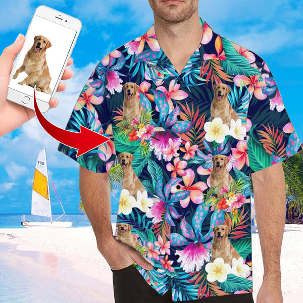 Custom Face Hawaiian Shirt Funny Photo Hawaiian Shirt for Husband Personalized Hawaiian Shirt Photo Tropical Aloha Shirt For Men