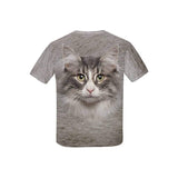 Custom Photo Cute Cat Face Kid's All Over Print T-shirt