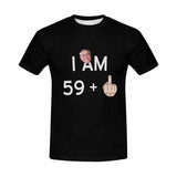 Custom Face&Age I Am Black Men's T-shirt Design Your Own Custom T-shirt Put Your Face Text on Tshirt