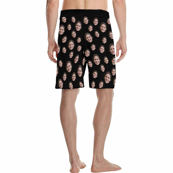 Custom Face Simple Personalized Photo Men's All Over Print Casual Shorts