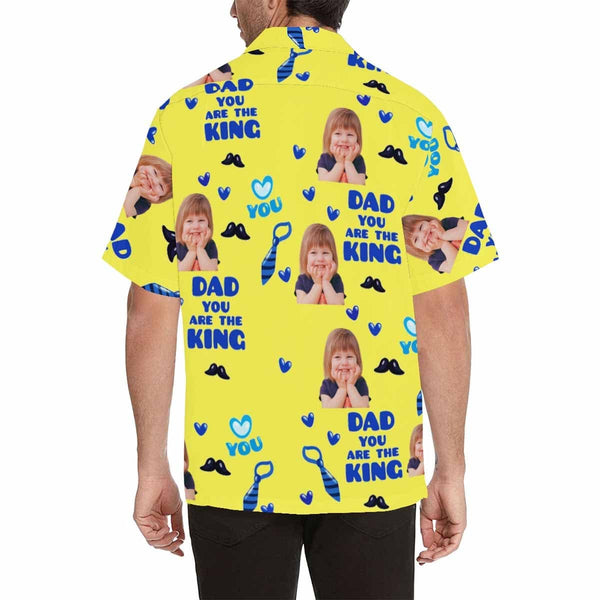 Custom Face My Hero Dad Men's All Over Print Hawaiian Shirt