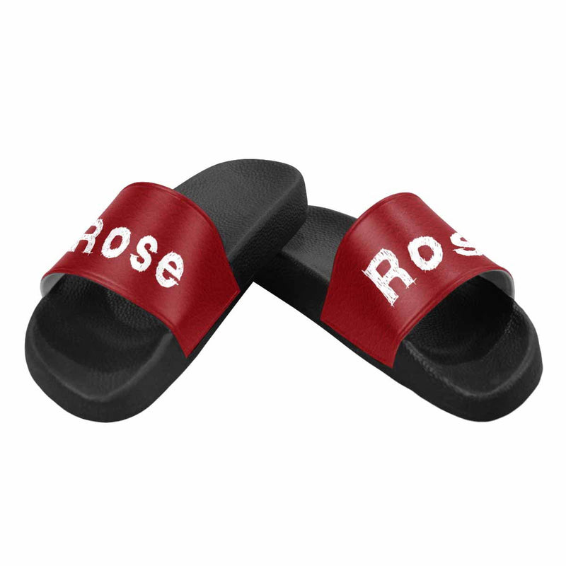 Custom Couple Name Sandals Personalized Name Blue And Red Slides