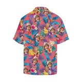 Custom Hawaiian Shirts with Face Banana&Pineapple Design Your Own Aloha Shirt Birthday Party Giftt