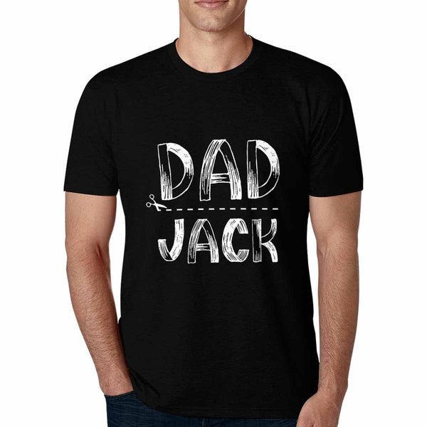 Custom Name Dad Mom And Baby Family Matching Print T-shirt Put Your Face on Shirt for Your Family