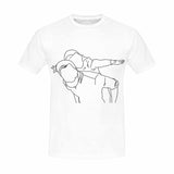 Custom Portrait Outline Shirt, Line Art Photo Shirt For Men Birthday Gift