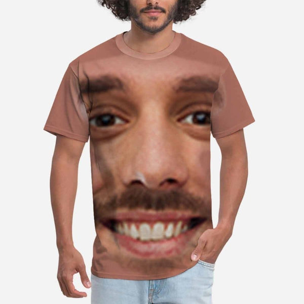 Custom Face Funny Design T-shirt Simple Shirts with Personalized Pictures for Birthday or Vacation Gift for Him