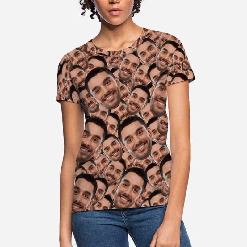 Custom Face Smash Women's All Over Print T-shirt