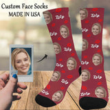 Custom Socks Face Socks with Faces & Name Personalized Socks Birthday Gifts for Wife