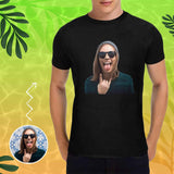 Custom Wife's Face Men's T-shirt Gesture Personalized Casual Shirt with Photo Create Your Own Shirt