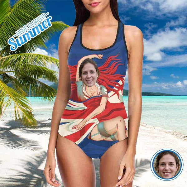 Custom Face My Goddess Women's Tank Top Bathing Swimsuit