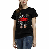 Custom Face Love Family Matching All Over Print T-shirt Made for You Personalized Tshirt Family Gift