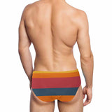 Custom Face My Cock & Stripes Men's Quick Dry Stretch Swimming Briefs