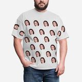 Custom Face Funny Selfie Men's Print T-shirt Made For You Custom Tee Shirt Design for Him