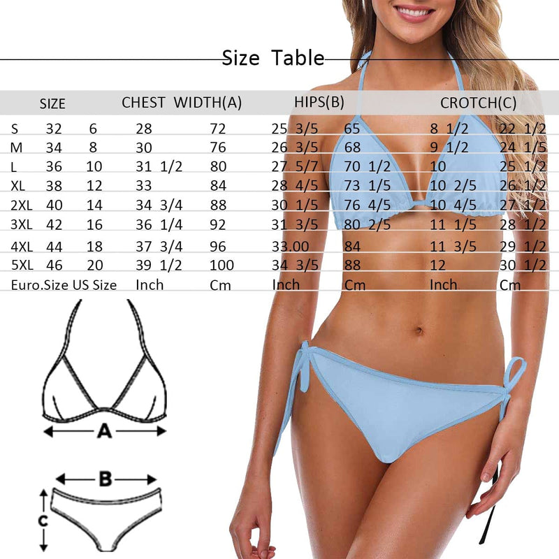 Custom Boyfriend Face Zipper Bikini Personalized Photo Women's Bikini Swimsuit Summer Gift