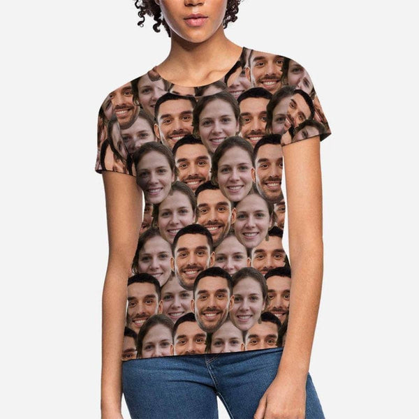 Custom Face Two Women's All Over Print T-shirt