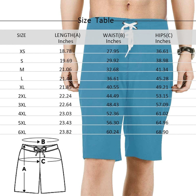 Custom Face Love You Dad Men's All Over Print Beach Shorts