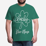 Custom Name Lucky Men's T-shirt Print Your Own Personalized Shirt for Him Unique Shirt Gift