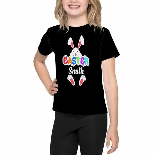 Custom Name Easter Rabbit Kid's All Over Print T-shirt