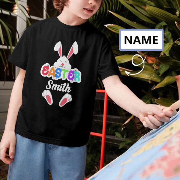 Custom Name Easter Bunny Kid's All Over Print T-shirt