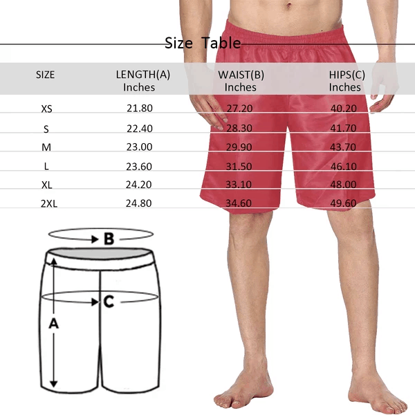 Custom Face Belongs to Me Personalized Photo Men's Elastic Beach Short