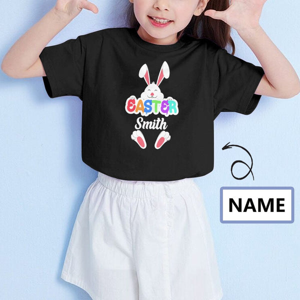 Custom Name Easter Rabbit Kid's All Over Print T-shirt