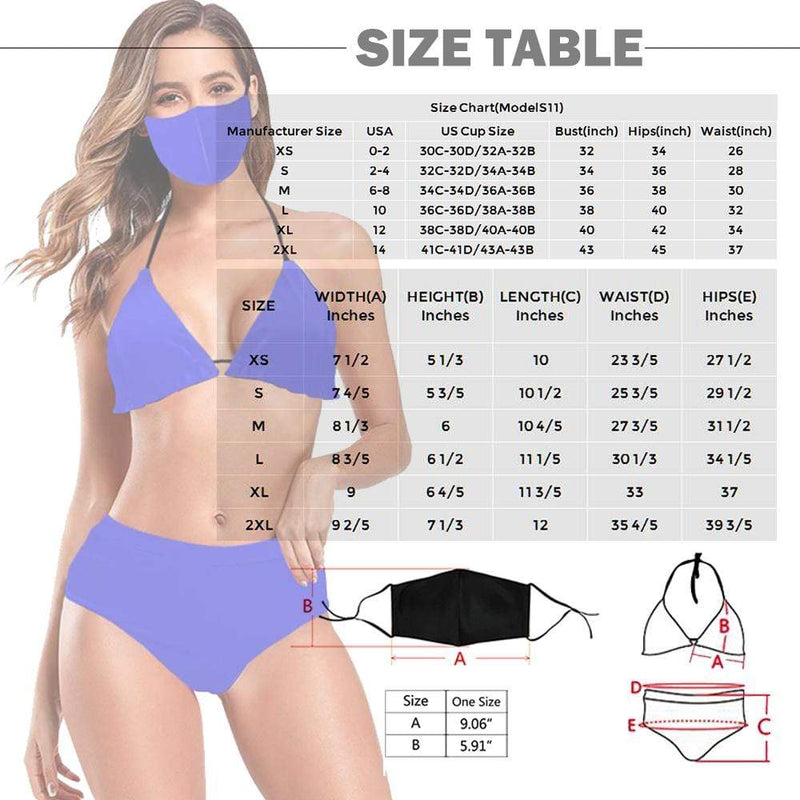 Custom Face Solid Color Bikini Swimsuit Personalized Green Bathing Suit