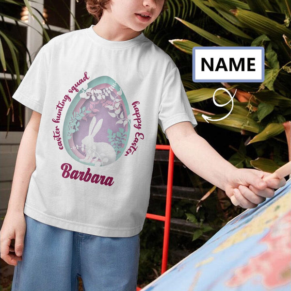 Custom Name Happy Easter Kid's All Over Print T-shirt