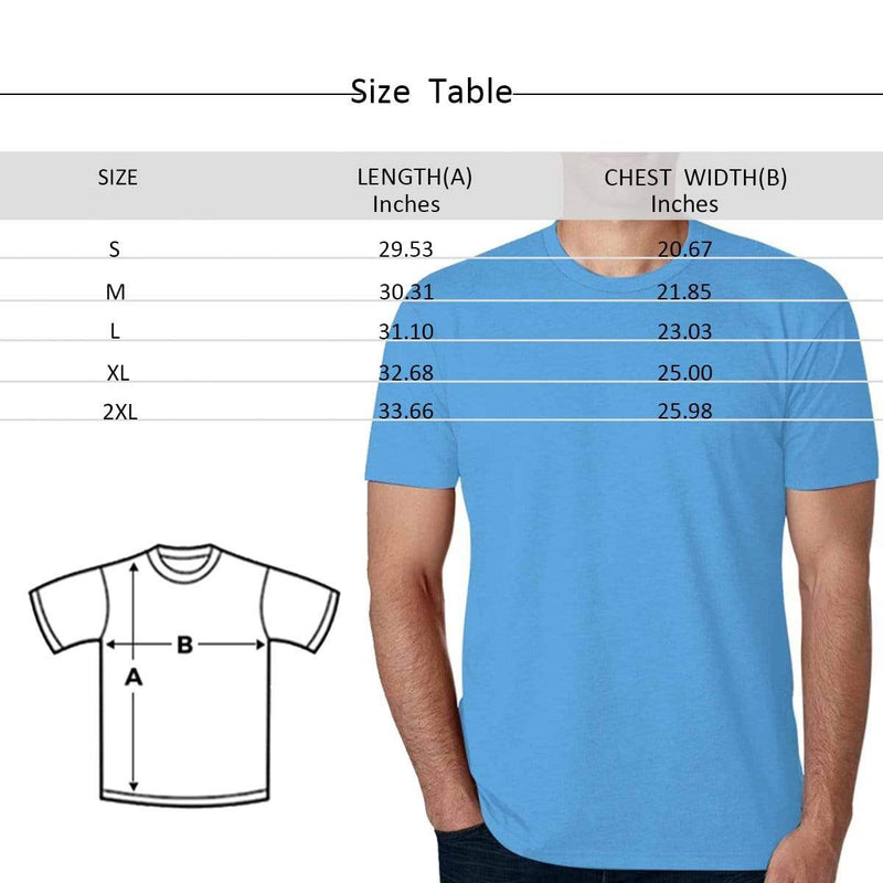 Custom Face Seamless Head Men's T-shirt Printing Your Own Tshirt with Personalized Image for Him
