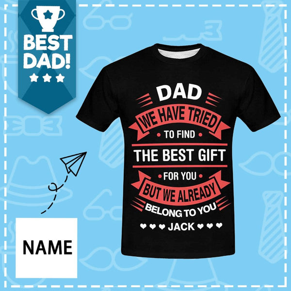 Custom Name The Best Gift for Dad T-shirt Made for You Personalized T-shirt Put Your Face on A Tshirt