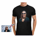 Custom Wife's Face Men's T-shirt Gesture Personalized Casual Shirt with Photo Create Your Own Shirt