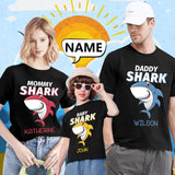 Custom Name Shark Family Matching T-shirt Put Your Name on Shirt Unique Design Shirt Gift