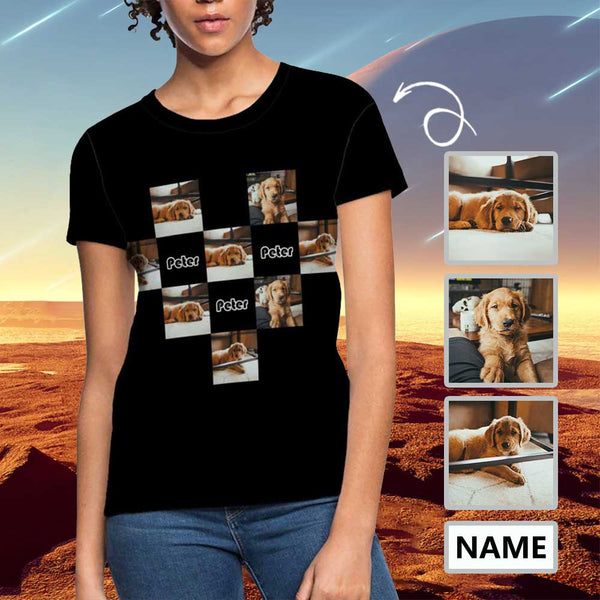 Custom Photo&Name T-shirt Love Shape Cute Pet Shirt Made for You Custom Shirt Design Your Shirt