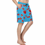 Custom Face Love My Dad Men's All Over Print Casual Shorts