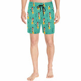 Custom Face Swim Trunks Swim Shorts Personalized Face Scarecrow Green Swim Trunks