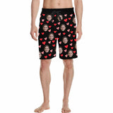 Custom Face Beautiful Love Men's All Over Print Casual Shorts