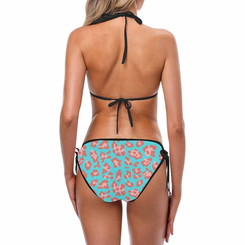 Leopard Blue Bikini Swimsuit