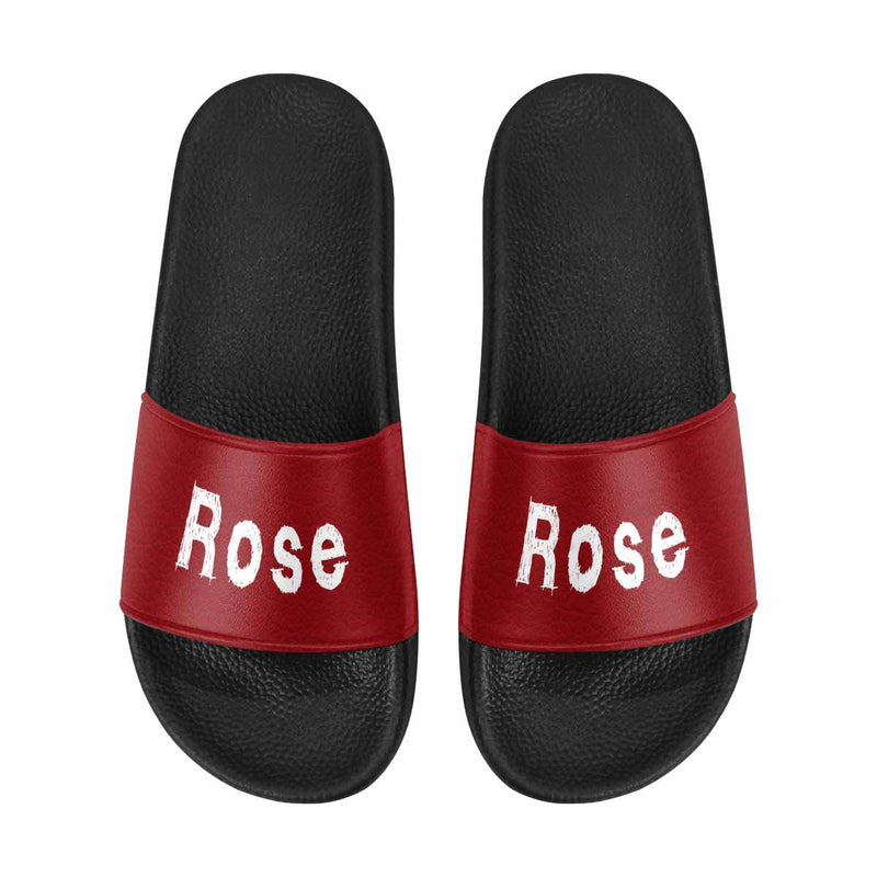 Custom Couple Name Sandals Personalized Name Blue And Red Slides