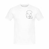 Custom Portrait Outline Shirt, Line Art Photo Shirt For Male, Custom Men's All Over Print T-shirt, Photo Outline Outfit For Pet