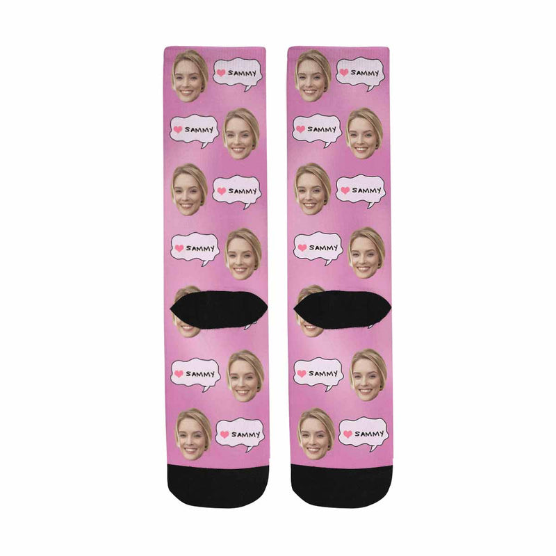 Custom Socks Face Socks with Faces & Name Personalized Socks Valentine's Day Gifts for Girlfriend