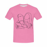 Custom Portrait Outline Shirt, Line Art Photo Shirt For Male, Custom Men's All Over Print T-shirt, Photo Outline Outfit For Couple