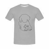 Custom Portrait Outline Shirt, Line Art Photo Shirt For Male, Custom Men's All Over Print T-shirt, Photo Outline Outfit For Pet