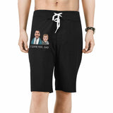 Custom Face Love You Dad Men's All Over Print Beach Shorts