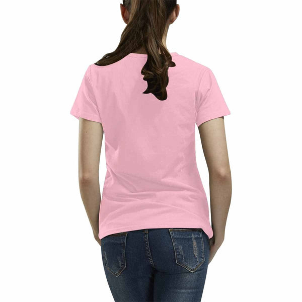 Custom Photo Pink Background Happy Birthday Women's All Over Print T-shirt