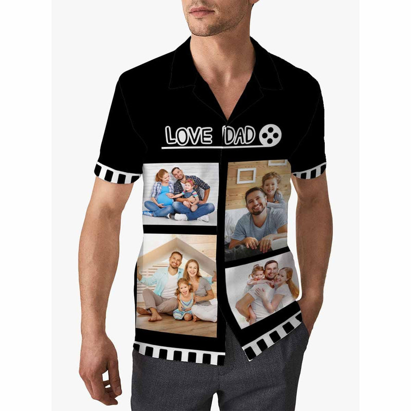 Custom Photo Hawaiian Family Memories Shirts Casual Men's Summer Shirts Made for You Custom Shirt