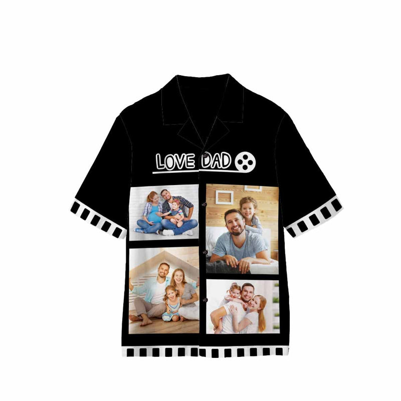 Custom Photo Hawaiian Family Memories Shirts Casual Men's Summer Shirts Made for You Custom Shirt