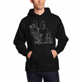 Custom Portrait Outline Shirt, Line Art Photo Shirt For Male, Custom Men's All Over Print Hoodie, Photo Outline Outfit For Family